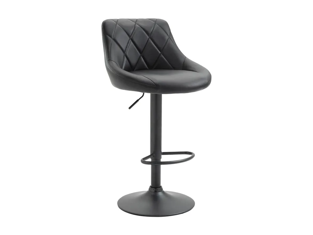 Taburete de bar - Simil cuero & negro - Negro - Lazio