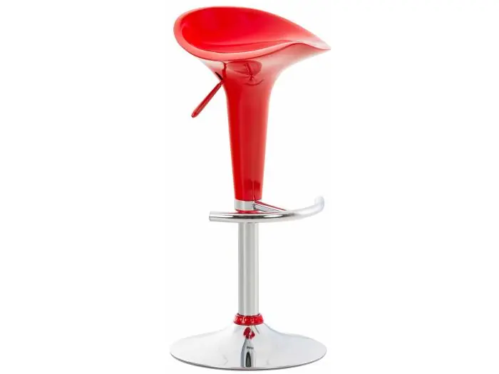Taburete de bar - Plástico & - Rojo - Saddle