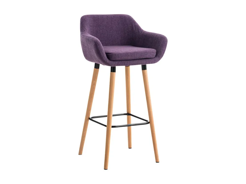 Taburete de bar - Tela & Madera - Lila - Grant