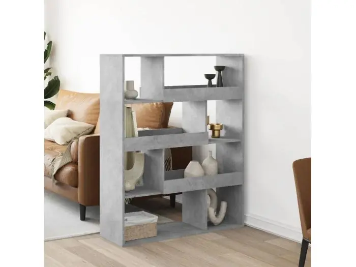 Separador de ambientes madera gris hormigón 100x33x125,5 cm