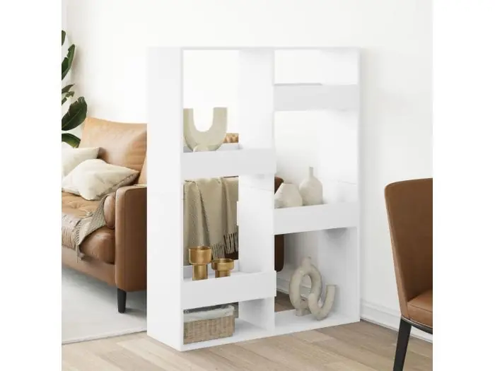 Separador de ambientes madera ingeniería blanco 100x33x135 cm